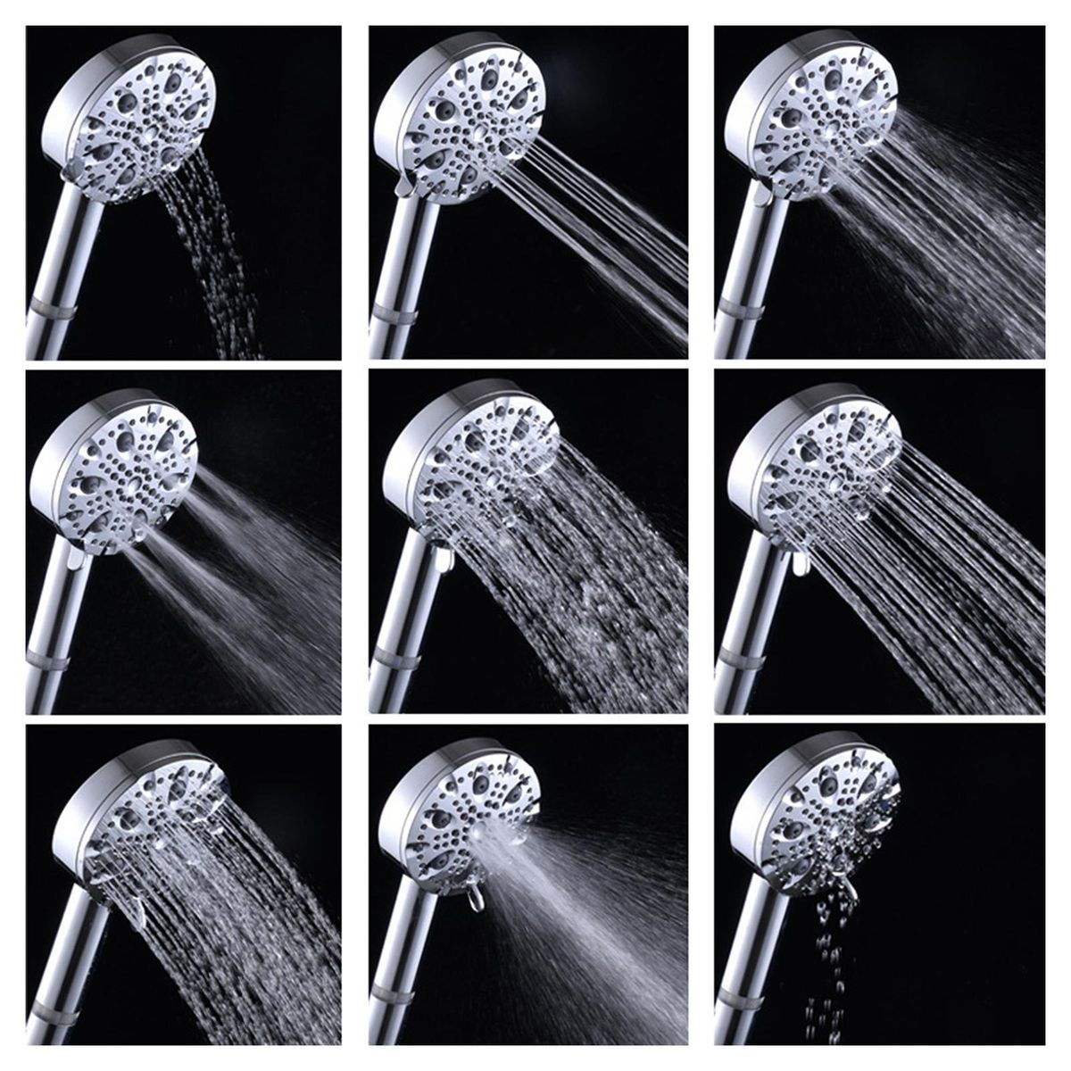 Shower Head Viewable Window Shower Head Silver