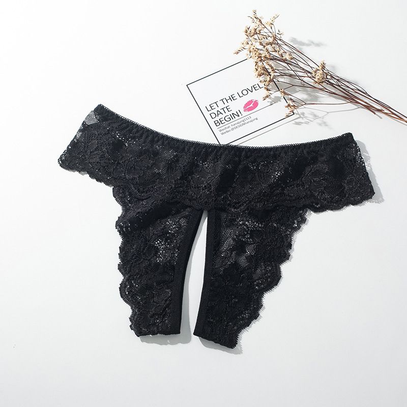 Plus Size Ladies Sexy Underwear Panties Open Crotch Thong