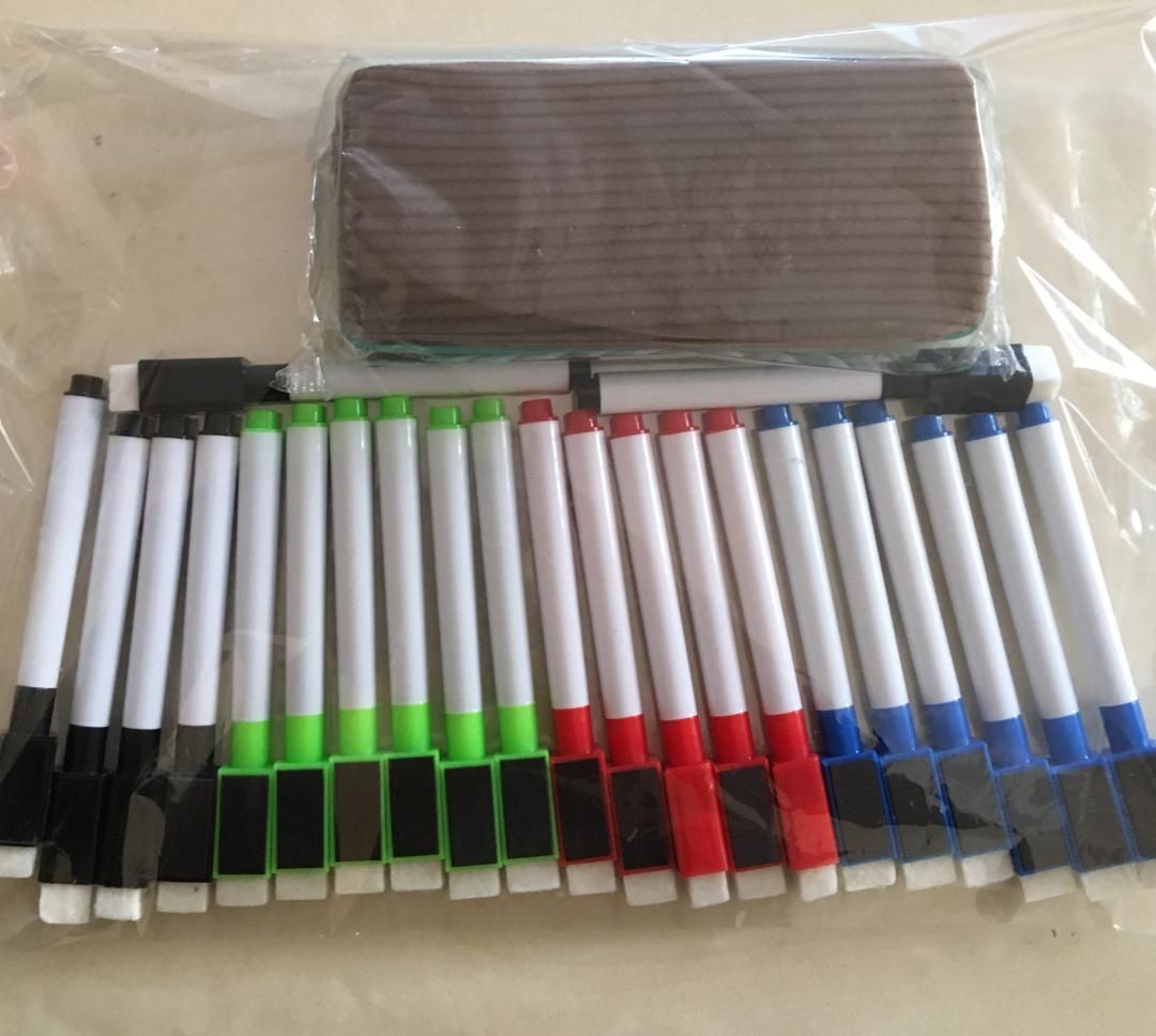 25pcs/kids Set Board Pen Erasable Board Marker And Eraser