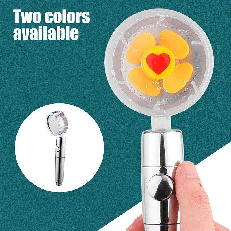 360 Rotated Rainfall Shower Head High Pressure Water Saving Spray Shower Head Fan Bath Hand-held Pressurized Massage Shower Head