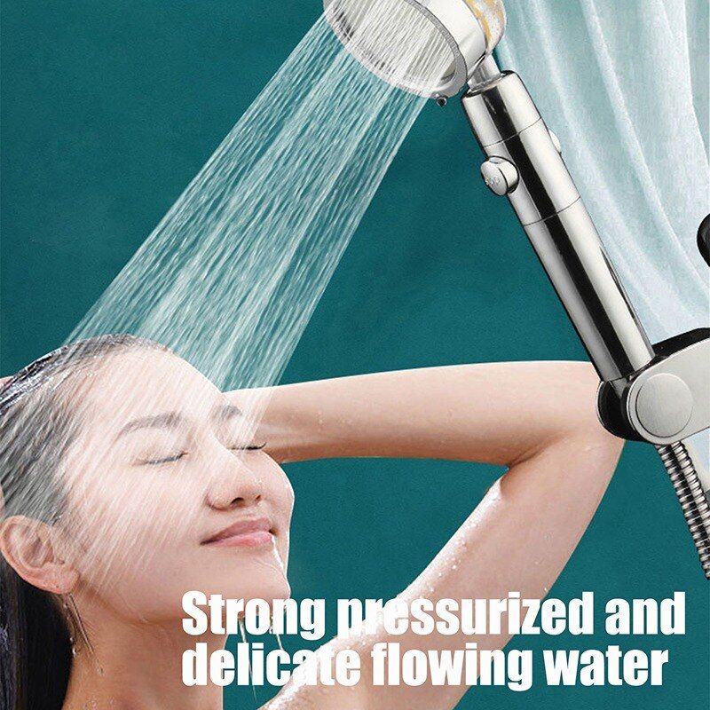 360 Rotated Rainfall Shower Head High Pressure Water Saving Spray Shower Head Fan Bath Hand-held Pressurized Massage Shower Head