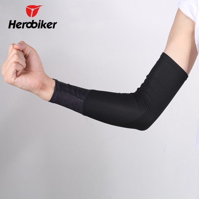 HEROBIKER UPF  + UV Prote Tion Riding  Y Ling  Ooling Arm Warmers  Over-black
