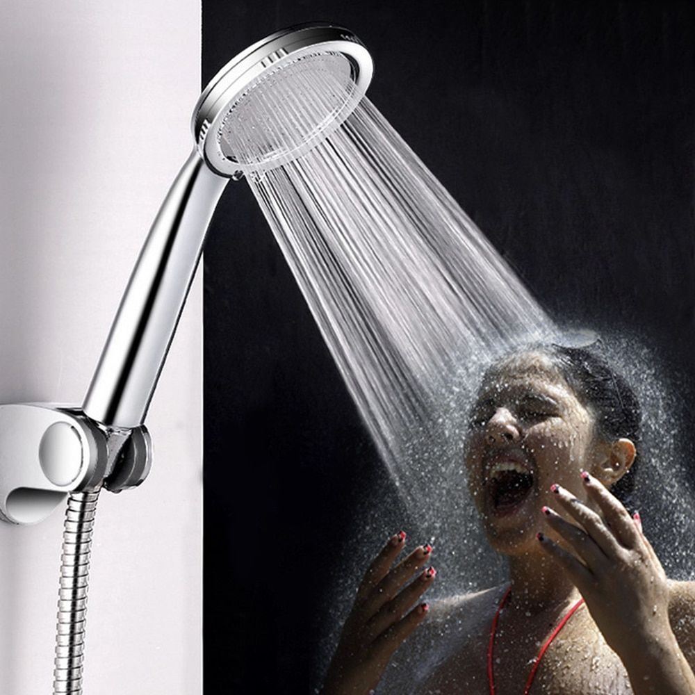 High Pressure Hand Held Shower Head With Chrome Water Saving Rain Shower Head Douche Bathroom Accessories RainfallShowerhead