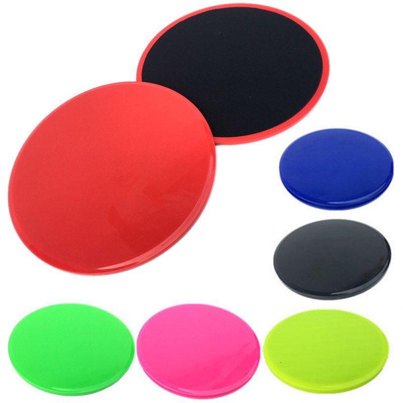 2Pcs Gliding Disc Fitness Exercise Yoga Gym Abdominal-Black