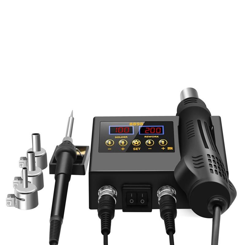 8898 Portable SMD Rework Station 2 in 1 Hot Air Soldering