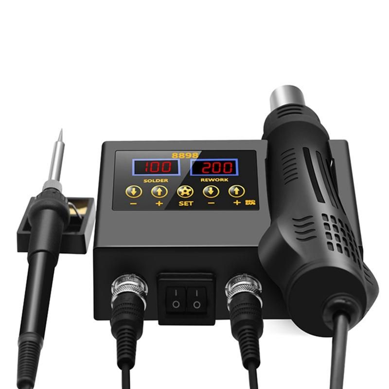 8898 Portable SMD Rework Station 2 in 1 Hot Air Soldering