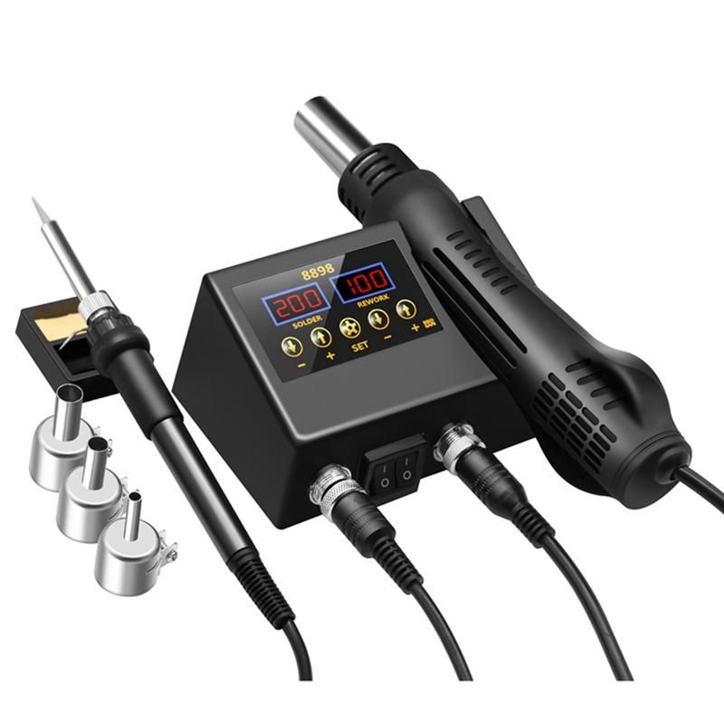 8898 Portable SMD Rework Station 2 in 1 Hot Air Soldering