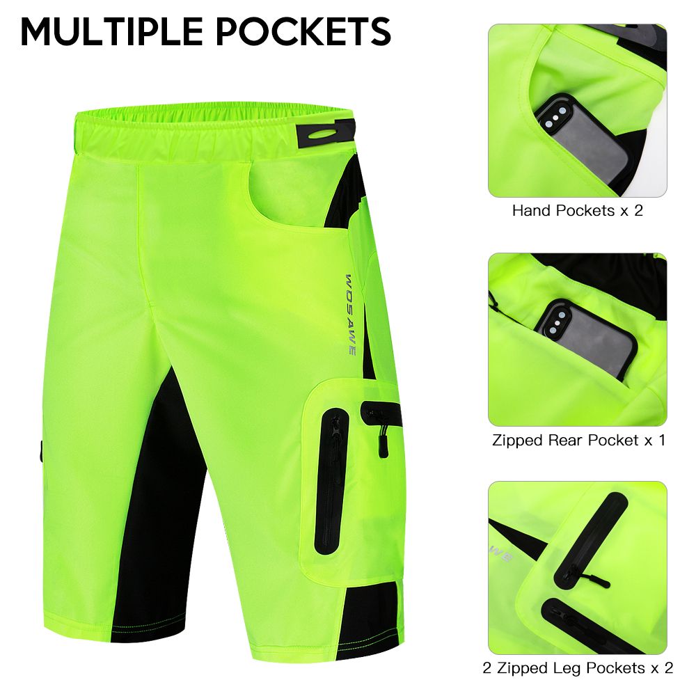 Men 2 In 1 Cycling Shorts Breathable Quick-Drying MTB