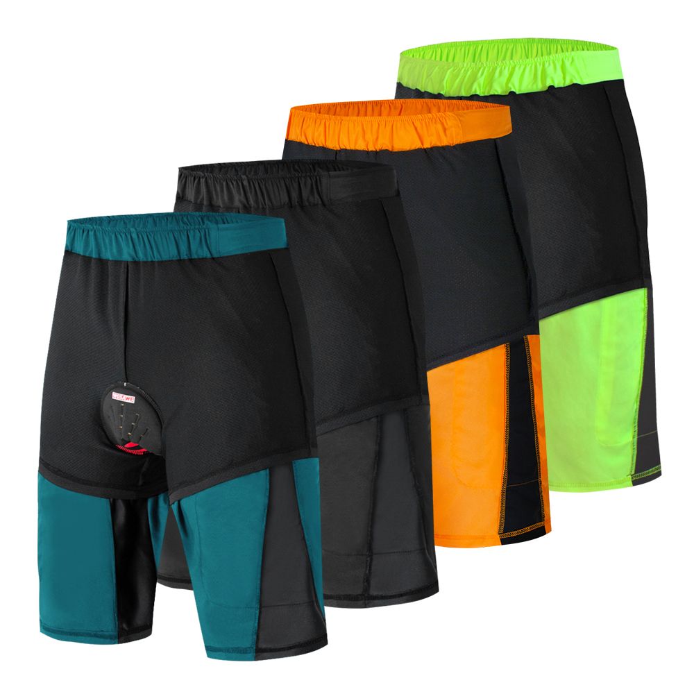 Men 2 In 1 Cycling Shorts Breathable Quick-Drying MTB