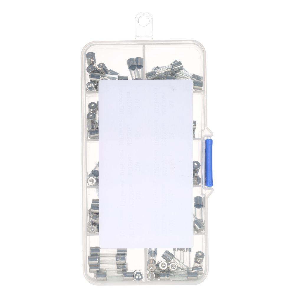 100pcs 5x20mm Fast-blow Glass Tube Fuses Assorted Kit Amp