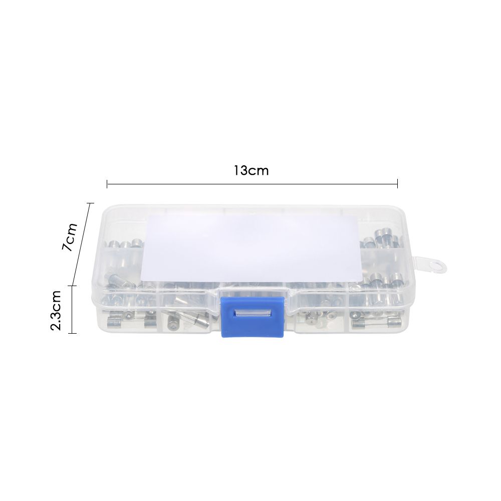 100pcs 5x20mm Fast-blow Glass Tube Fuses Assorted Kit Amp