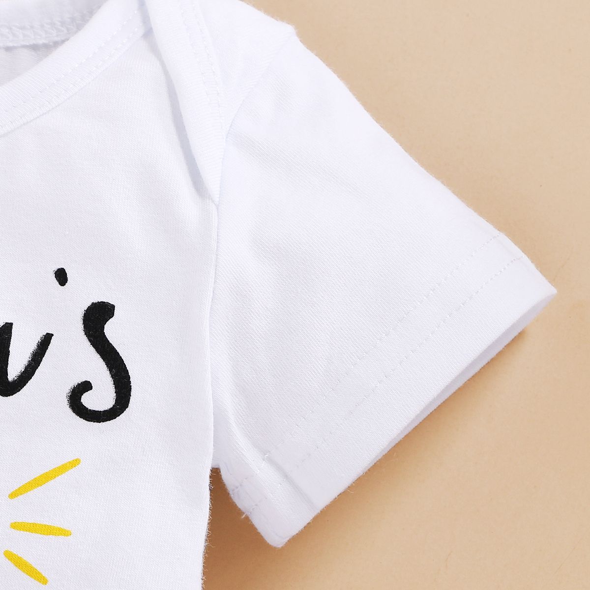 Newborn Baby Girls Cute Outfit Set Leomon Design Short Sleeve Bodysuit