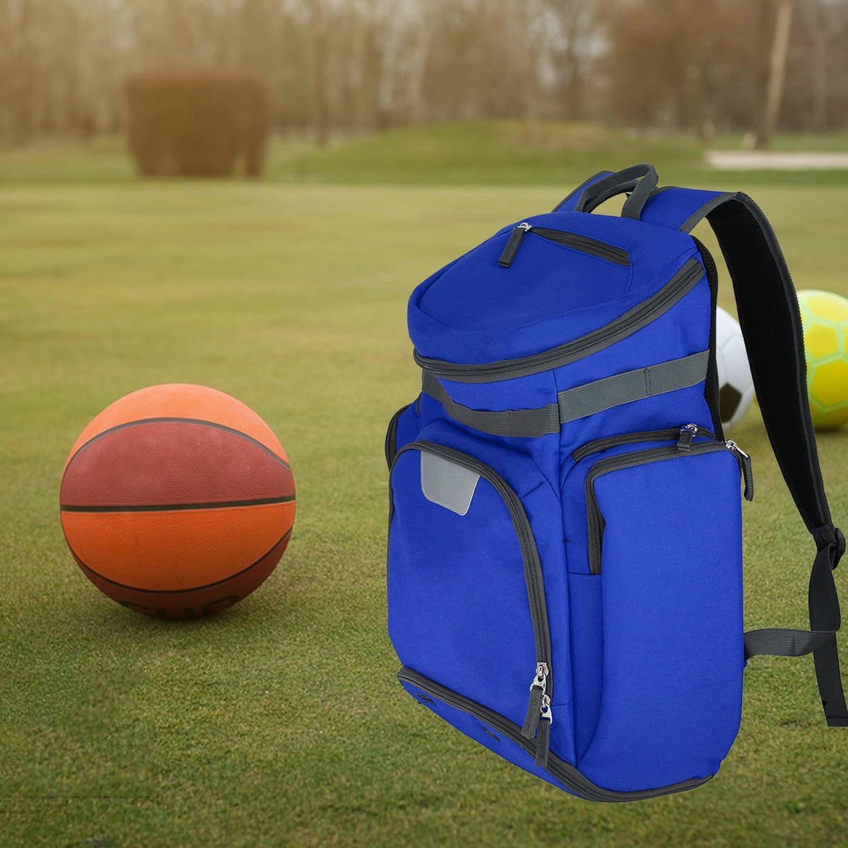 Basketball Backpack Bag  Antirip Fabrics Multi Purpose Blue