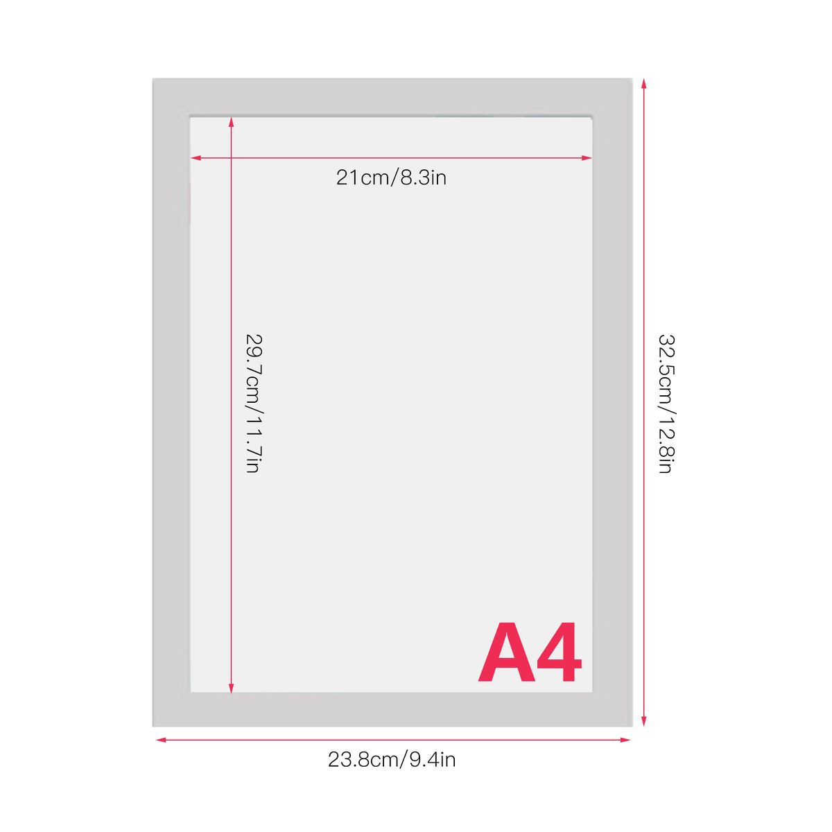 A4 PVC Magnetic Picture Frame Creative Transparent File
