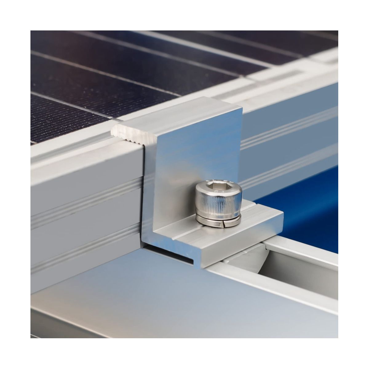 4 Pieces Solar Module Holder End Clamp Kit, Solar Panel