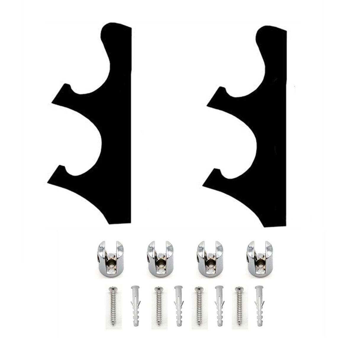 Stand  Hook Display Wall Mounted 2 Tiers Black