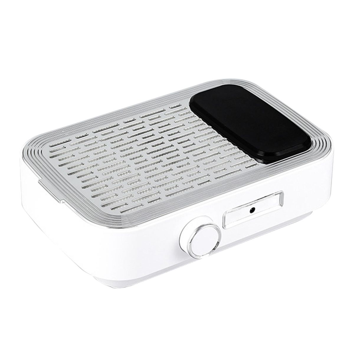 80W Electric Nail Dust Collector Vacuum Cleaner 2 Levels Adjustable Speed Nails Art Salon Tool with Strainer Mesh Built-in 2000mAh High Capacity Rechargeable Cell Portable