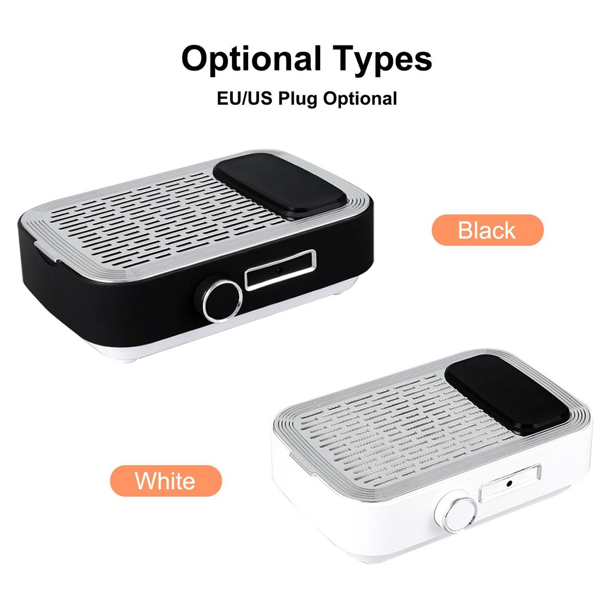 80W Electric Nail Dust Collector Vacuum Cleaner 2 Levels Adjustable Speed Nails Art Salon Tool with Strainer Mesh Built-in 2000mAh High Capacity Rechargeable Cell Portable