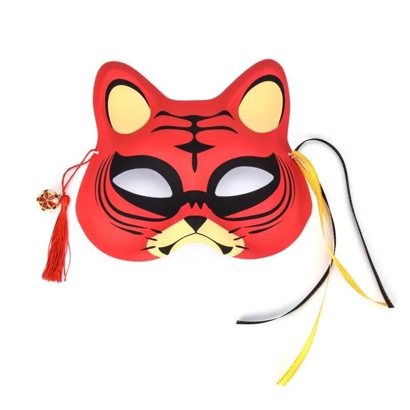 10PCS  Netizen Tiger Mask Fox Cat Tiger Hair Light Tiger Cat Mask Funny Ball Trick Prop