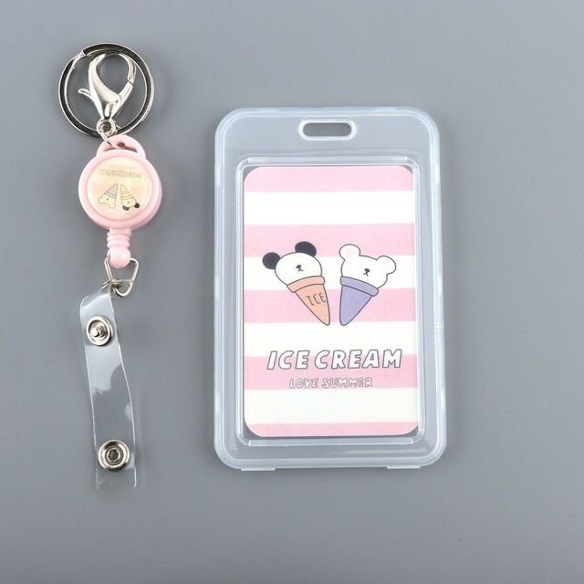 Cute Pull Key Id Name Card Badge Holder Cartoon Un