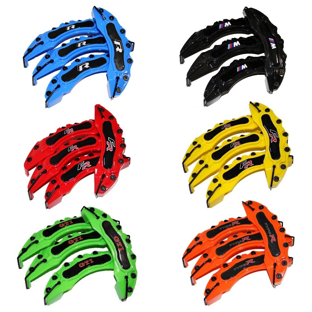 For BMW M Brake Caliper Cover 4 PCs For BMW M Black Blue Green Red Yellow M Auto Spare Parts Accessories And Brake System