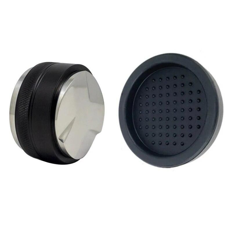 5m Coffee Distributor & Tamper,Dual Head Coffee Leveler Fits for 54mm Breville Portafilter, with A Coffee Pad