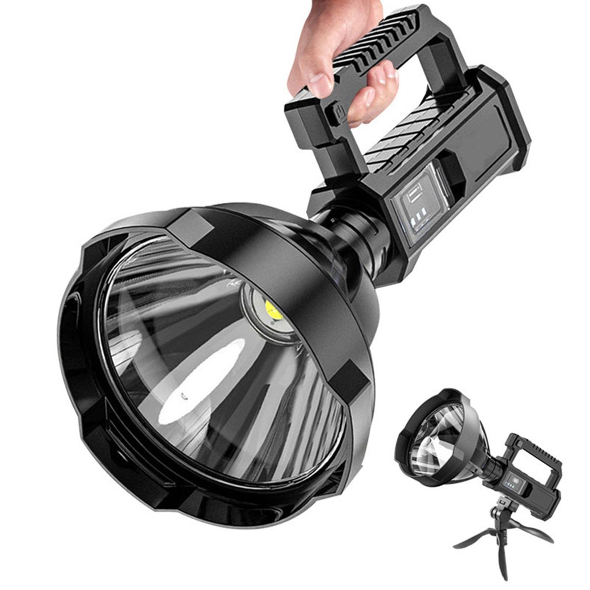 LED Torchlight Water-Resistant Ultra-Bright LED Flashlight Black