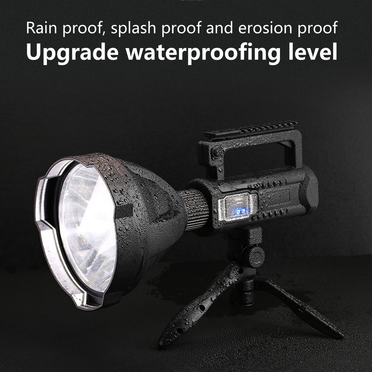 LED Torchlight Water-Resistant Ultra-Bright LED Flashlight Black