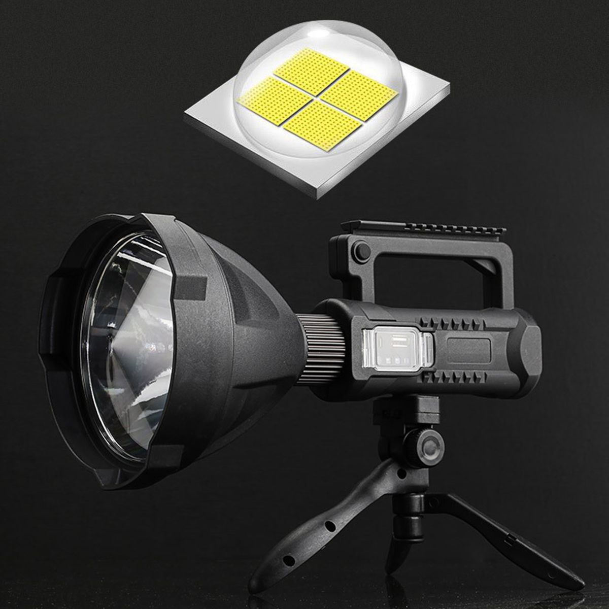 LED Torchlight Water-Resistant Ultra-Bright LED Flashlight Black