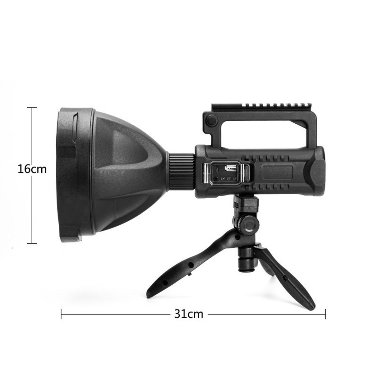 LED Torchlight Water-Resistant Ultra-Bright LED Flashlight Black