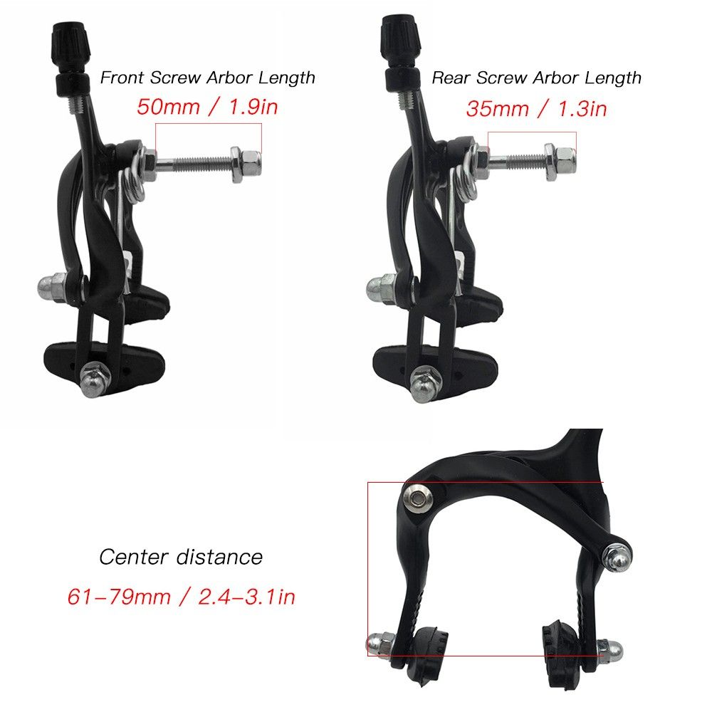 Aluminum Bike U Brake Caliper Front / Rear Long Arm Brake