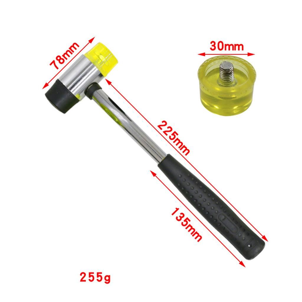 30mm Installation Hammer Double Side Rubber & Plastic Mallet Home