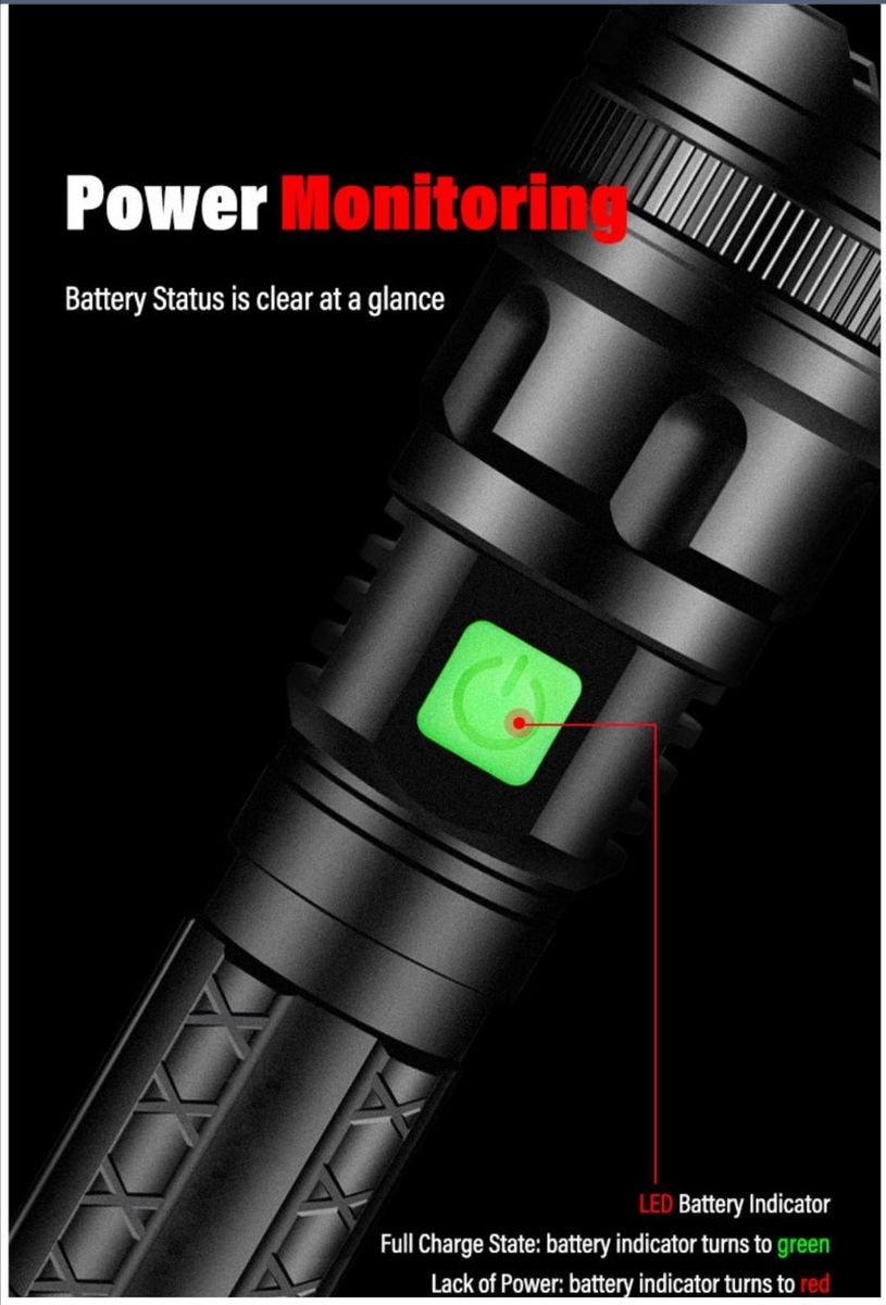 Powerful Tactical Security LED Flashlight Waterproof
