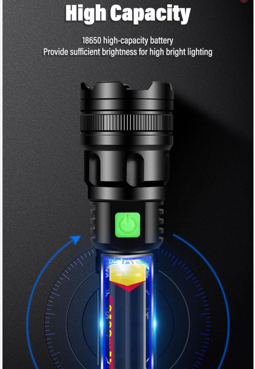 Powerful Tactical Security LED Flashlight Waterproof