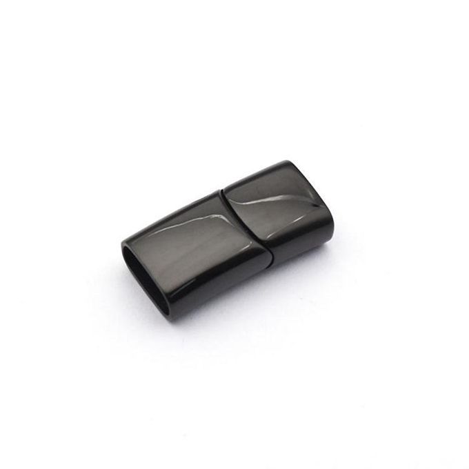 Micro Magnetic Jewelry Clasp Buckle Flat Leather Cord DIY Key Black S