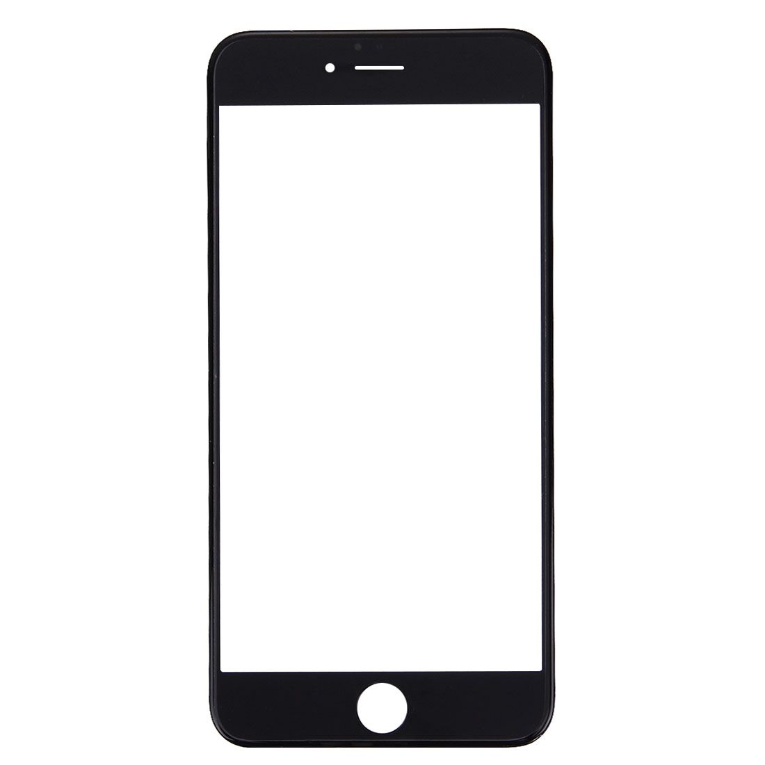 Front Screen Outer Glass Lens With Front LCD Screen Bezel Frame & OCA Optically Clear Adhesive For IPhone 6 Plus(Black)