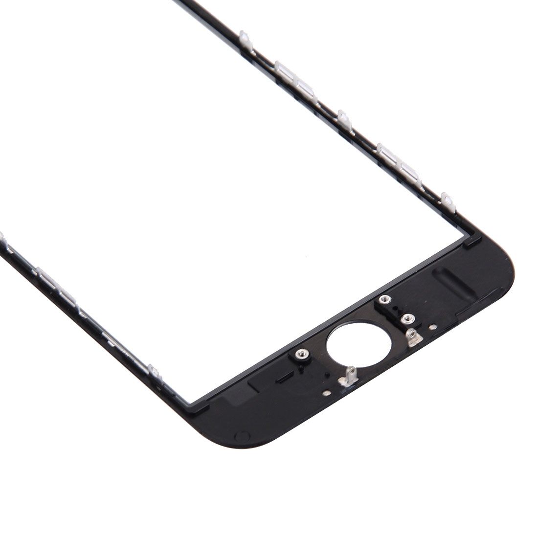 Front Screen Outer Glass Lens With Front LCD Screen Bezel Frame & OCA Optically Clear Adhesive For IPhone 6 Plus(Black)