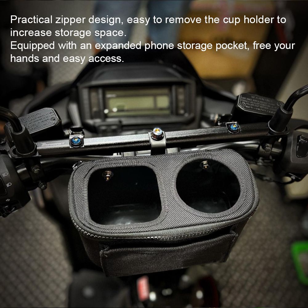 Crossbar For Motorcycle Cup Holder Multifunctional Storage