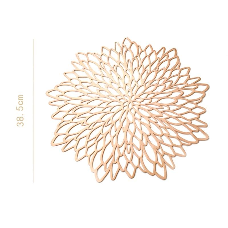 6Pcs Coaster Table Mats Pads PVC Hollowed-Out Table