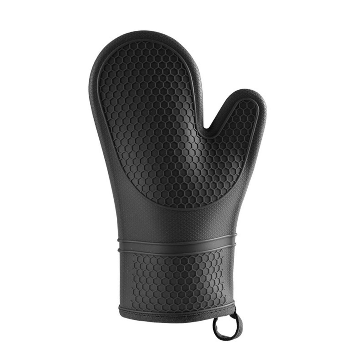 1Pc Kitchen Mittens Kitchen Microwave Anti-hot Mittens Black