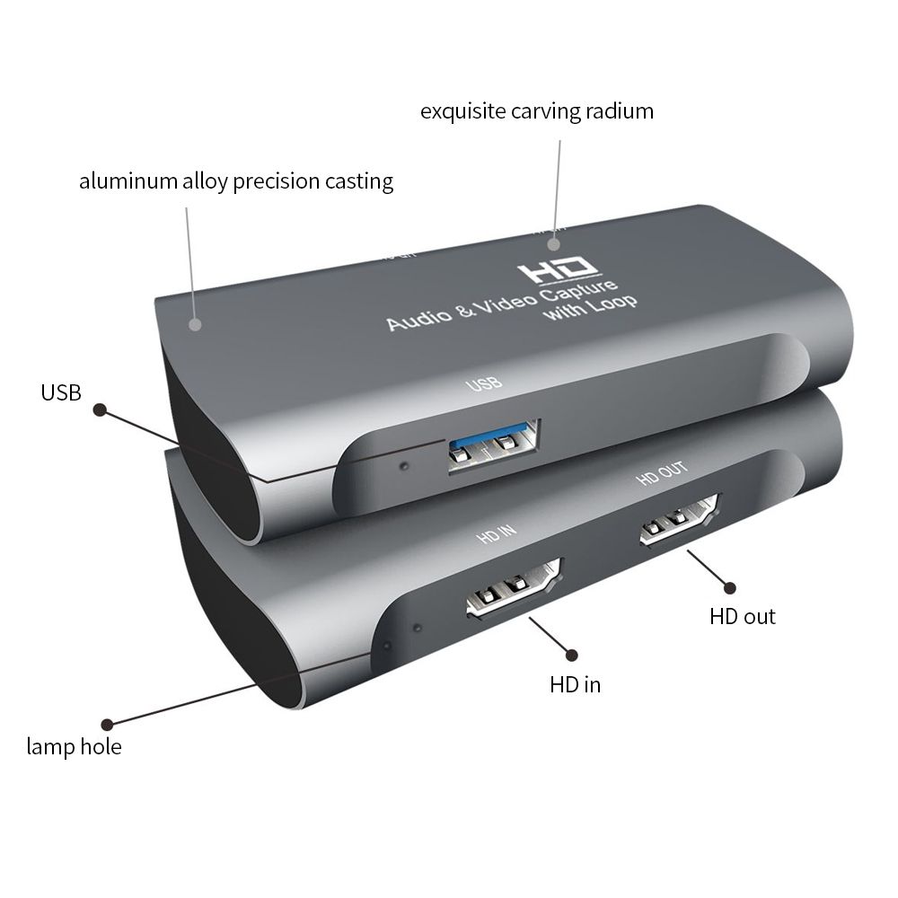 HD Audio Video Capture With 4K Input Full HD 1080P Loop Out