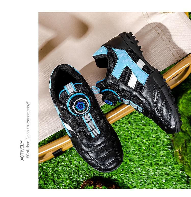 Soccer Shoes Children's Breathable Training Soccer Shoes Black