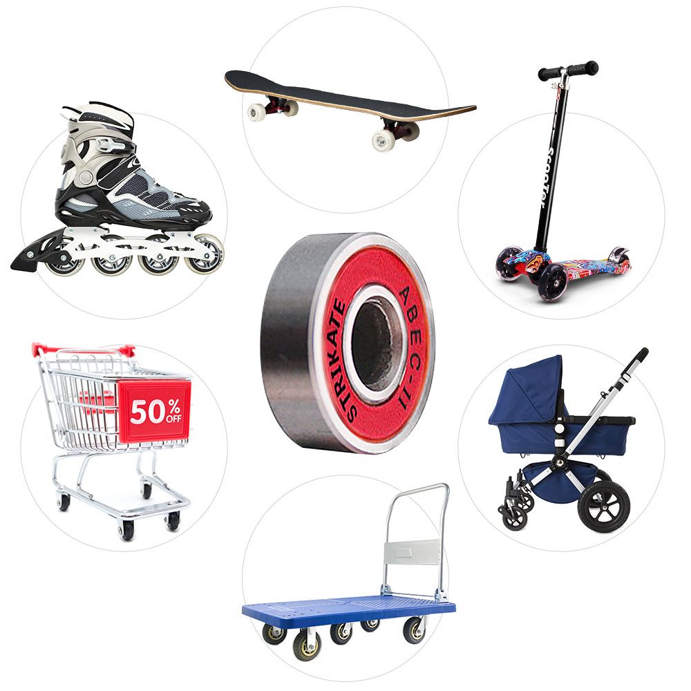 4pcs Skateboard Wheels And 8pcs Bearings High Speed Low