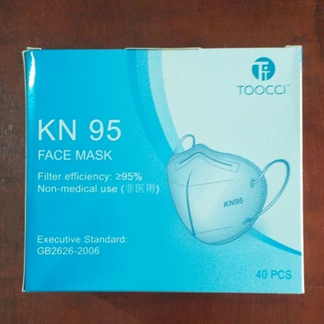 40 PCS KN95 FACE MASK, FOLDING FACEMASK