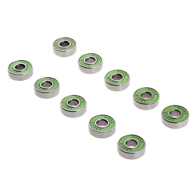 10Pcs/Pack ABEC-9 608RS Roller Skate Wheel Bearings Seal Ball Green