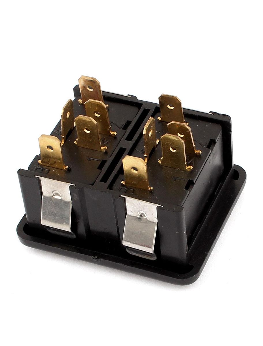 X AUTOHAUX Car Auto Panel Mount Dual Button Momentary Push 5 Pins Window Open Glass Lift Switch Button DC 12V