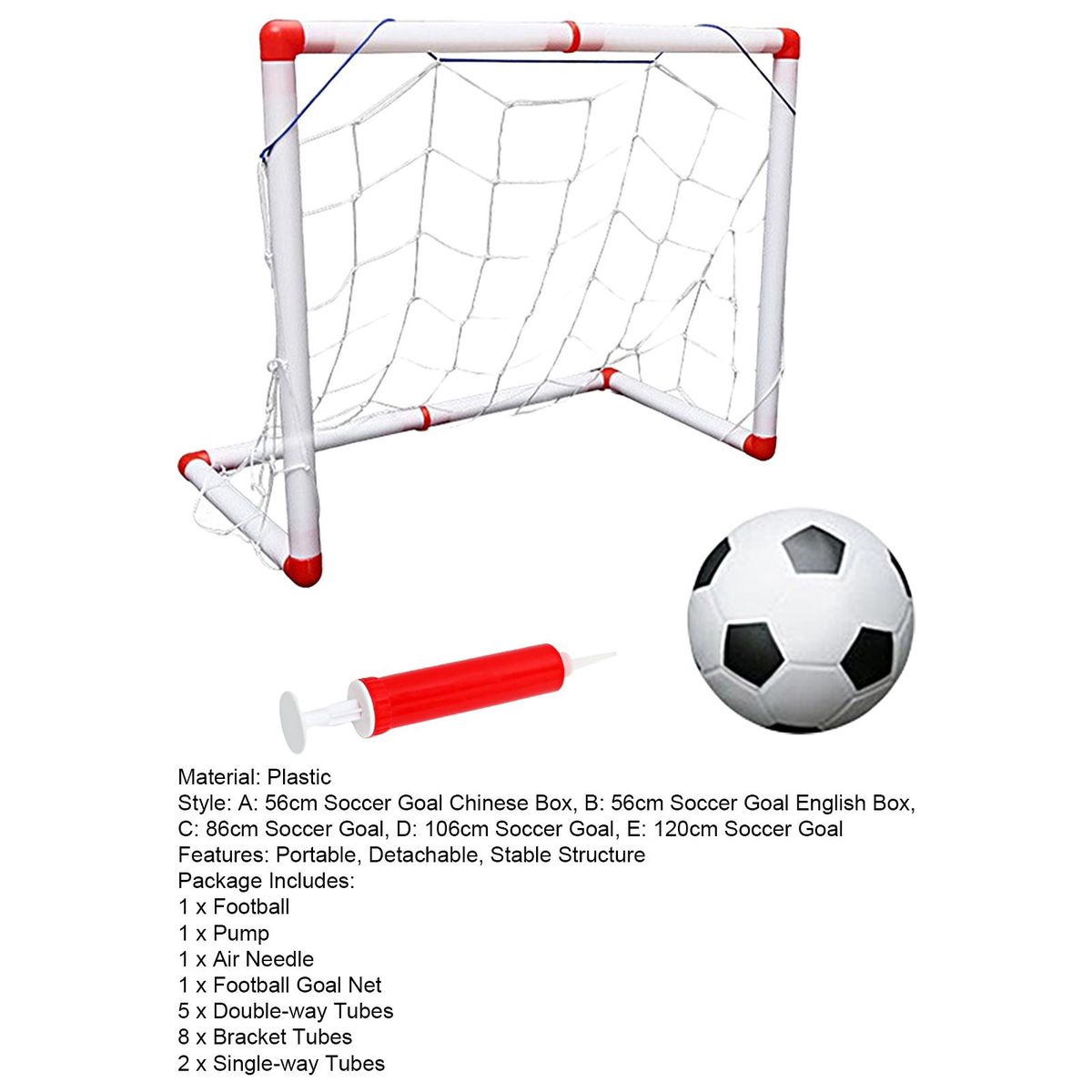 1 Set Mini Soccer Toy Childrens Football Goal Foldable Kids Target Net