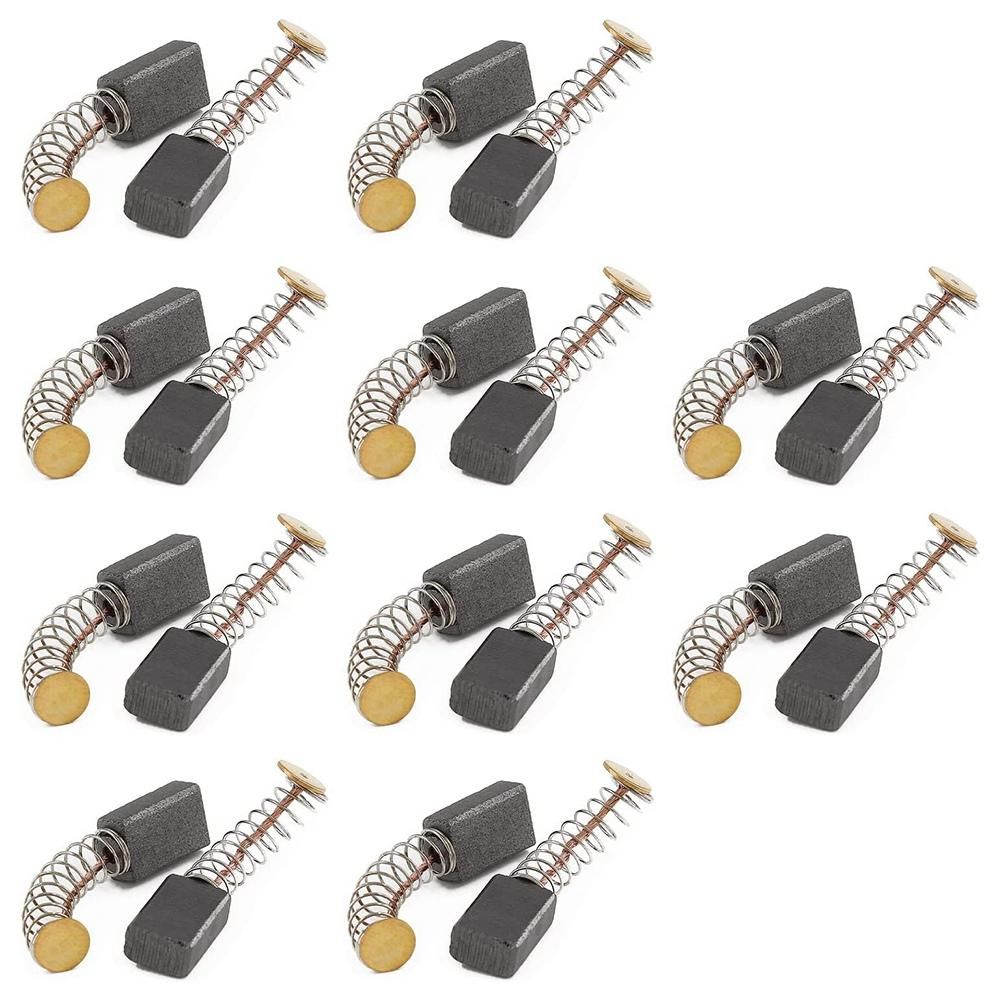 20Pcs 12x8x5mm Carbon Brushes with Spring Wires Motor Electric Carbon Brushes Repment Tools for Electric Motors