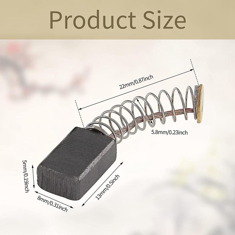 20Pcs 12x8x5mm Carbon Brushes with Spring Wires Motor Electric Carbon Brushes Repment Tools for Electric Motors
