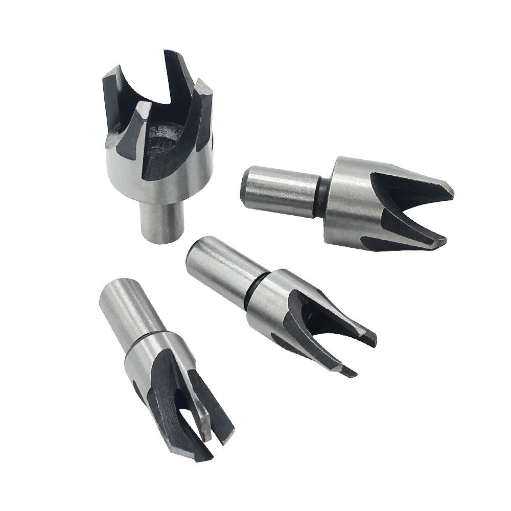 4PCS Claw Corkscrew 6/8/10/13mm Carbon Steel Wood Plug Hole